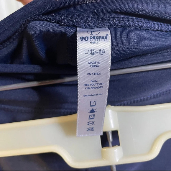 2 for 25 90 degrees leggings navet blue with slits up leg size youth large - Picture 3 of 6